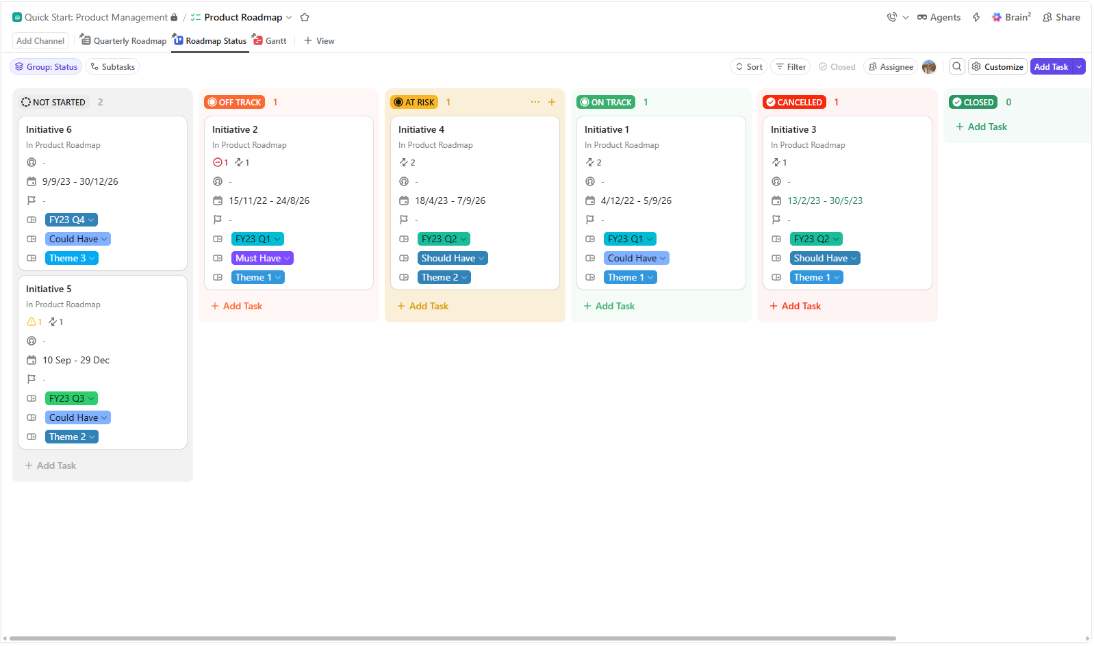 Product Roadmap Status